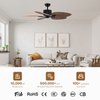 Premium Tropical Style Big Banana Leaf Brushless Dc Electric Ceiling Fans Easy Install for Living Room