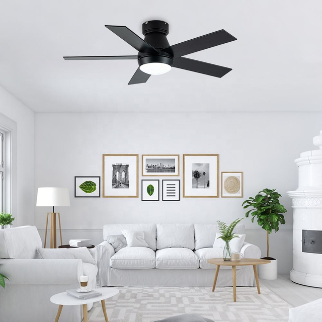 Smart Control Simple 52inche Dc Indoor Led Bldc Ceiling Fan with Lights and Remote Modern