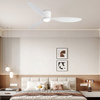 52 Inch Modern Smart App Silent Led Ceiling Fans with Dimmable Light for Bedrooms