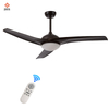 Modern Unique Bedroom Remote Control Dimmable 3 Blade 42 Inch Ceiling Fan with Led Light