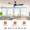 High Quality Sale Domestic Abs Fan 3 Blades 52 Inches Remote Control Frequency Conversion Ceiling Fan