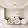 Wholesale Modern White Nordic Dc Fan Lamp Energy Efficiency 52" Led Ceiling Fan with Lights