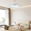 Beautiful Invisible Modern White Bldc Led Lamp 42'' Retractable Ceiling Fan with Led Light