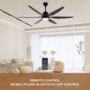 Nordic Modern Living Roomsmart Simple Mute Ceiling Fans Energy Saving Led Lamp Light for Home