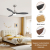 Modern Home Led Bldc Ceiling Fan Lights 24w 6speed Wifi Lamp with Light and Wooden Blade