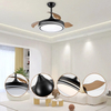 Bedroom Dining Room Smart Remote Control Lighting Retractable Bldc Led Ceiling Light with Fan