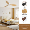 Chinese Simple Mute Low Noise Smart Remote Control 3 Blades 52 Inch Ceiling Fan for Bedroom