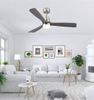 Traditional Style Bedroom Smart Remote Control Fan Light Ceiling Wooden Led Ceiling Fans with Lamp