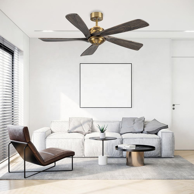 Best Quality Modern Fashionable Decorative Indoor Remote Control Ceiling Fan Wooden Five Blade