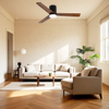 Home Smart 52inch Wooden Blade Body Fan Lamp Wooden Led Ceiling Fan with Light and Remote