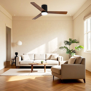 Home Smart 52inch Wooden Blade Body Fan Lamp Wooden Led Ceiling Fan with Light and Remote
