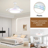 RCB Iridescent Race Atmosphere Color-changing Iridescent Light 42inch Invisible Fan Blade Ceiling Fan
