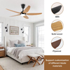 Fan Lamps Manufacturers ABS 5 Blades 56inch Remote Control Controlled Ceiling Fan and Led Lights