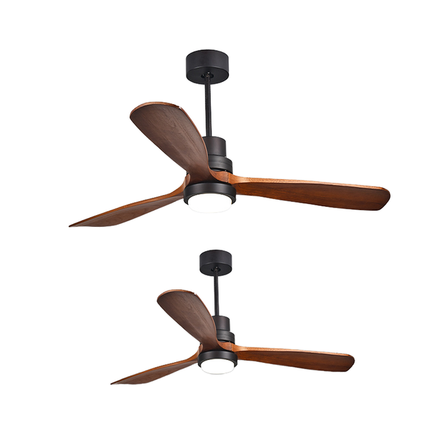 Modern 4252-Inch LED Ceiling Fan Light Simple Wooden Blade Design for Home and Commercial Decor Remote Control for Living Room