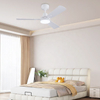 Traditional White 42 Inches Ceiling Fan Fan and Lamp Control with Led Light Commercial