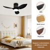Nordic Modern Smart Remote Flush Mount Ceiling Fan Bedroom Inverter Ceiling Fan with Light