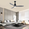 52" Led Ceiling Fan With Light Wood Blades 6-speed Variations,Remote Control - Ideal for Dining Areas and Living Rooms