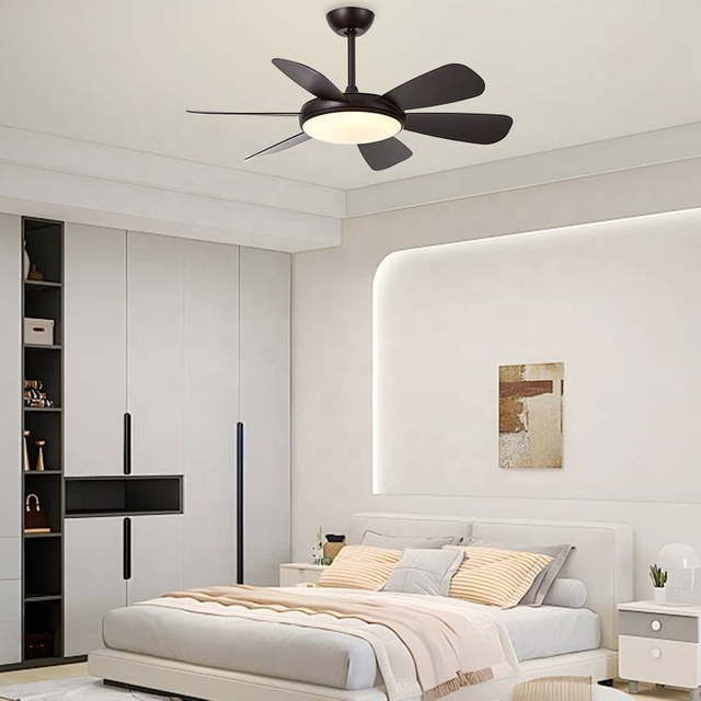 Indoor 52inch Abs Blade Ceiling Fans Smart Remote Control Led Light Intelligent for Home Ceiling