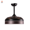 Decorative Remote Control Invisible Black Smart Retractable Modern Ceiling Fan With Light