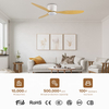 220v Led Ceiling Fans Lamp 52 Inch Wifi Ceiling Light with Remote Control for bar Restaurants