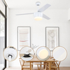 High Quality Abs 52 Inches 3 Blades Remote Control Polychromatic Light Led Ceiling Fan