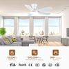 Hot Sale Wholesale52 Inches Modern Led Ceiling Fan With Light Dc Motor 6 Speeds Electric Fan With Remote Ceiling Fan Lighting