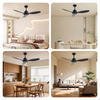 48 Inch Factory Direct Ceiling Fans Without Lights No Light Dc Motor Abs Blades for Bedroom Living Room