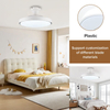 Bedroom Invisible Celling Light Fan White Round Ceiling Fan With Led Light and Bluetooth