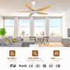 Summer Cooling Ceiling Fans Wall Controlled Black 5 Blades High Speed Fan With Bluetooth