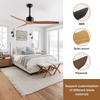 High Quality Modern Solid Wood Styler Remote Control Ceiling Fan Brushed 3 Blades Ceil Fan With App Control