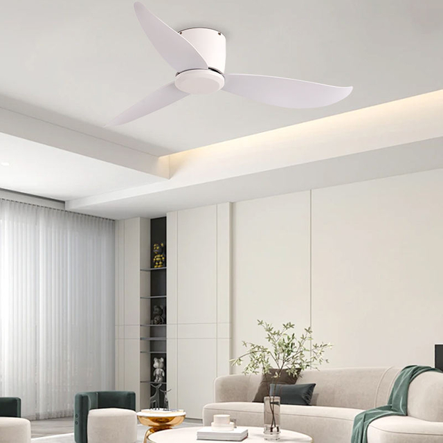 Classic Traditional White Remote Control 52inch 220v 3 Blades Ceiling Fan for Indoor