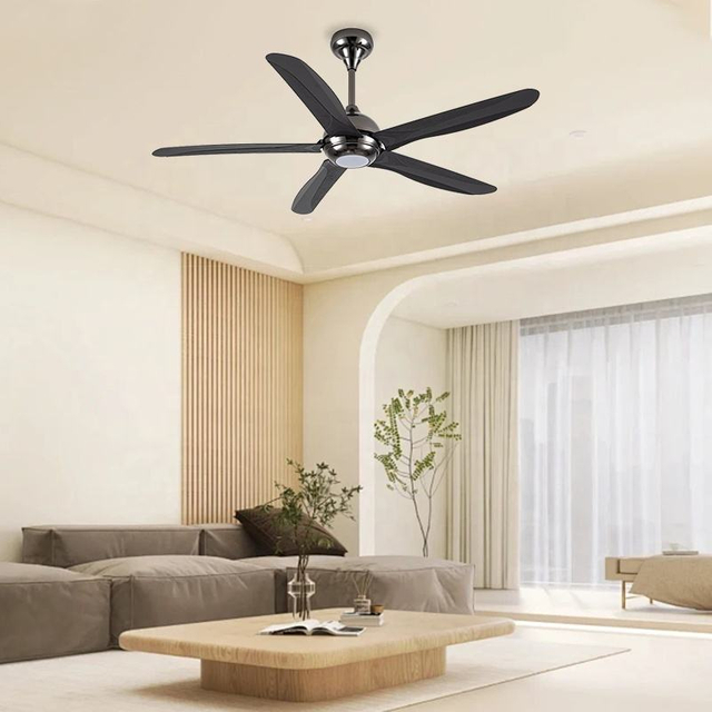 Modern Bedroom 56 Inch Lights 5 Blades Dc Motor Ceiling Fan with Led Light with Remote