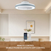 Hot Sale 52 in Modern Light Wifi Remote Control Leafless Plastic Ceiling Fan with Led Light