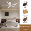 Low Profile Modern Bedroom 58 Inch 5 Blades Fan Lamp Remote Control Led Ceiling Light with Fan
