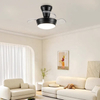 High Quality Modern Design Minimal Invisible Black Led Celling Fans and Lamps Light for Bedrooms
