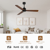 Wood Chinese Bldc Ceiling Fan 35w 220v 3 Blades Wooden Fan Ceiling with Integrated Ventilation