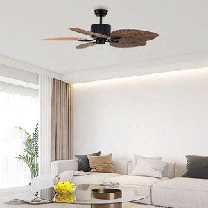 Premium Tropical Style Big Banana Leaf Brushless Dc Electric Ceiling Fans Easy Install for Living Room