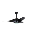 Minimalist Indoor Decorative Black Metal ABS 52" Ceiling Fan with Light and Remote