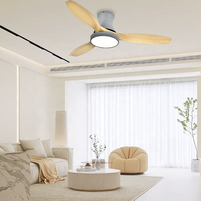 Modern 52inch Ceiling Lamp Imported Dc Ceiling Fan 220v Light Wood With Light for Dining