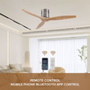 52 Inches Fancy Ceiling Fan With Lights 6 Speed Ceiling Fan With Remote Noiseless Ceiling Fan Wooden Remote Control