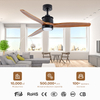 High Quality Ceiling Fan Simple Dinning Room High Quality 3 Wooden Blades with Light Silent Dc Motor Ceiling Fan