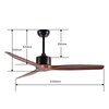 China Wholesale Beautiful Commercial Original Soild Wood Ceiling Fans 52'' Fan Living Room