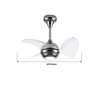 Mini 24 Inch Ceiling Fan Lights for Bedroom Fan Lamp With 3 Speeds Remote Control Blades Fan
