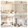 52 Inches Fancy Ceiling Fan With Lights 6 Speed Ceiling Fan With Remote Noiseless Ceiling Fan Wooden Remote Control