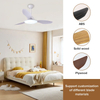 Modern Bedroom Dining Room Multifunction Remote Control Led Ceiling Fan Lamp Light Fan for Home