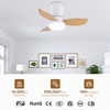 Modern 24-inch Ceiling Fan With Led Lamp and Remote Control New Abs Body for Living Room