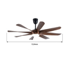 Luxury 60 Inch 8 Blades Iron Abs Modern Matt 3 Colors New Ceiling Fan Living Room Lamp With Led Light