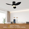 Nordic Modern Smart Remote Flush Mount Ceiling Fan Bedroom Inverter Ceiling Fan with Light