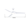 Modern Remote Control 52 Inch Indoor Ceiling Fan White Indoor Decorative Ceiling Fan With Light