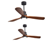 Modern 42/52-Inch LED Ceiling Fan Light Simple Wooden Blade Design for Home and Commercial Decor Remote Control for Living Room
